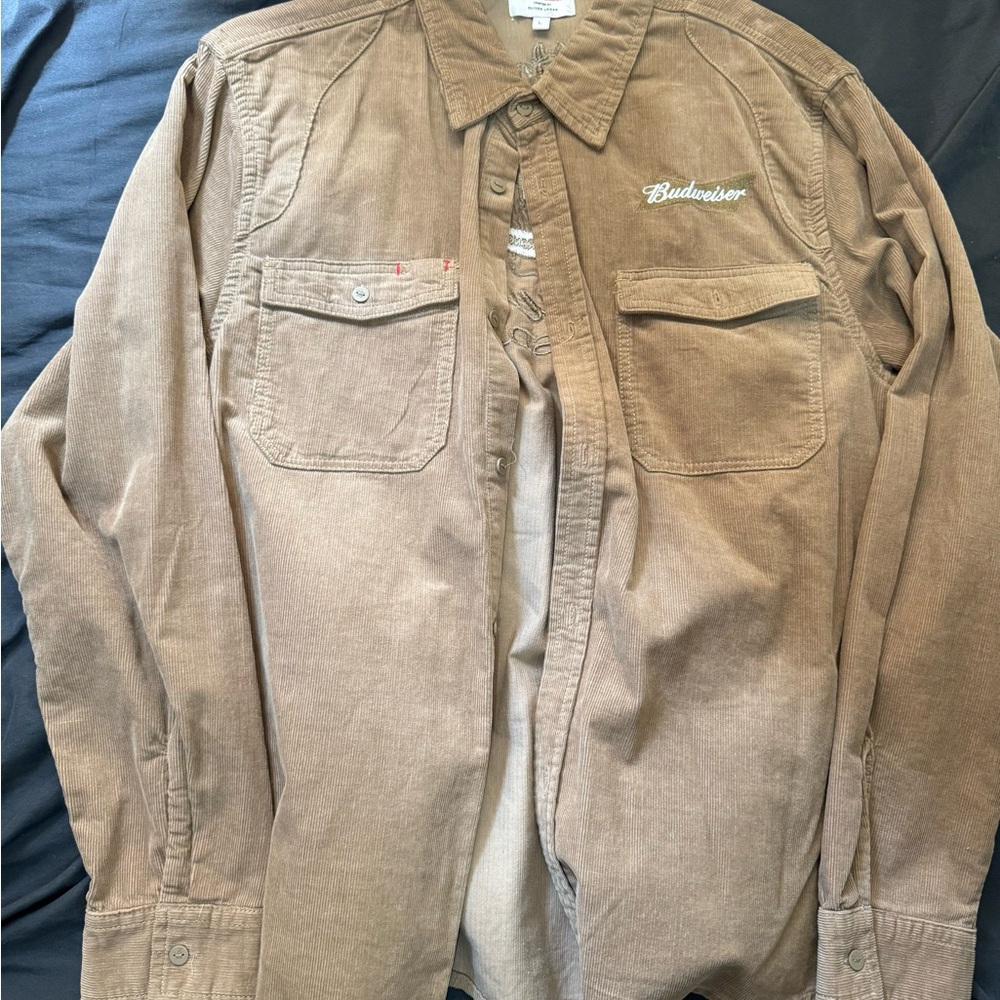 Budweiser Men's Tan Shirt Jacket